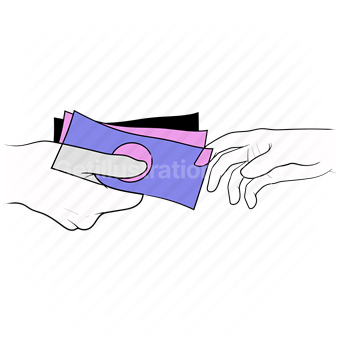 hand, gesture, payment, method, cash, cash on delivery